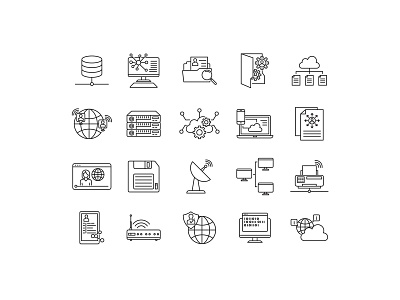 Website Hosting Icons icon design icon set vector vector icon website hosting website hosting icon