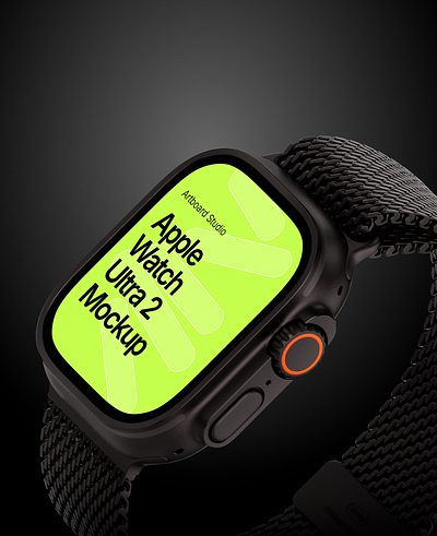 Apple Watch Ultra 2 Mockup apple apple watch mockup apple watch ultra mockup mockup ui