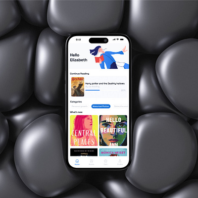 Book reading app mobile app product design ui ux