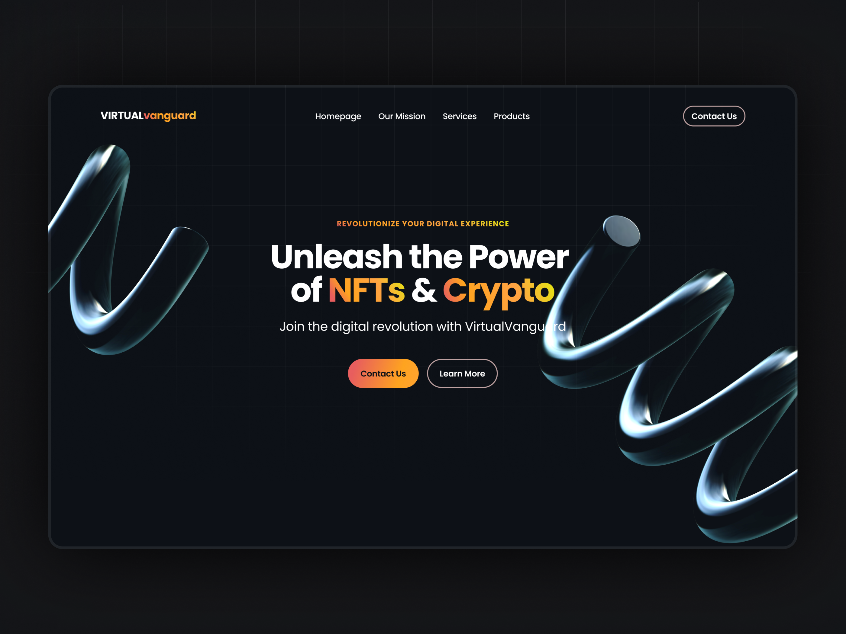 NFT, Crypto assets Website Landing Page Template