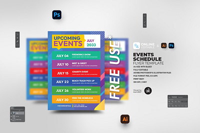 Event Schedule Flyer Template aam360 aam3sixty calendar event event schedule template events events agenda template flyer template free flyer infographic flyer template monthly music schedule spirit upcoming event promo upcoming events schedule upcoming events template venue week weekly