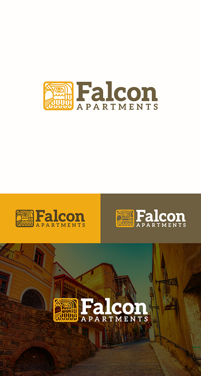 Falcon Apartments apartments booking branding geraphic design hotel logo logo design vector