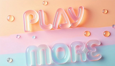 PLAY MORE 3d branding graphic design logo