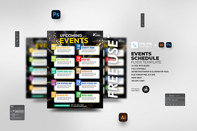 Events Schedule Flyer Template aam360 aam3sixty calendar event event schedule template events events agenda template flyer template free flyer infographic flyer template monthly music schedule spirit upcoming event promo upcoming events schedule upcoming events template venue week weekly