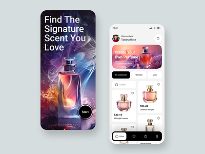 Perfume Ecommerce App Design appdesign appinterface cleandesign ecommercedesign ecommerceui fragranceapp minimaldesign mobileappdesign modernui perfumeapp perfumestore productdetails productlisting productpage responsivedesign shoppingapp shoppingcart uiuxdesign userexperience uxinteraction