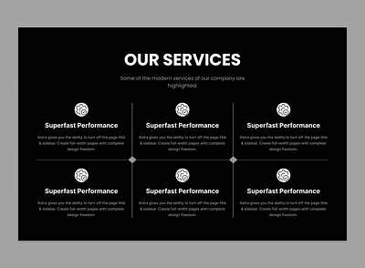 Agency Landing Page ( Services Section ) design ui ux