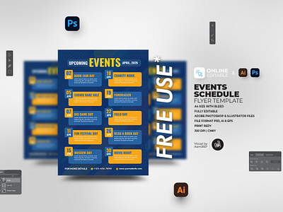 Events Schedule Flyer Template aam360 calendar event event schedule template events events agenda template flyer template free flyer illustration infographic flyer template monthly music schedule spirit upcoming event promo upcoming events schedule upcoming events template venue week weekly