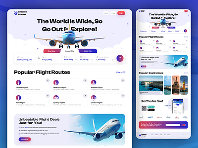 Modern Flight Booking Website Design – Glideline Airways airplane airplane ticket airport boarding pass booking flight booking flight website landing page minimalist modern plane system travel agent ui ui design ux design web web design website website design