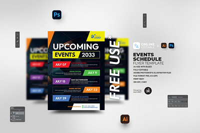 Events Schedule Flyer Template aam360 aam3sixty calendar design event event schedule template events events agenda template flyer template free flyer infographic flyer template monthly music schedule spirit upcoming event promo upcoming events schedule upcoming events template week weekly