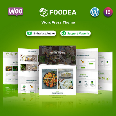 Foodea - Organic Food WordPress Elementor Template design elementor website wordpress wordpress design wordpress development wordpress theme