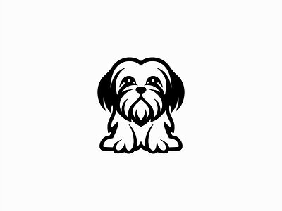 Shih Tzu Dog Logo animal branding cartoon cute design dog emblem icon illustration kids logo mark mascot pet playful puppy shih tzu vector vet