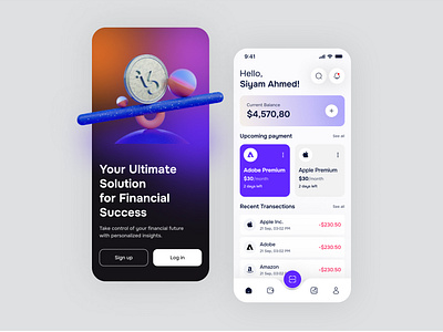 Finance Management App app app design app ui banking app design expense tracker ui finance app finance management app finance service app financial dashboard fintech design hellosiyam money management ui siyam smart budgeting ui uiux for fintech uiuxsiyam ux wallet app