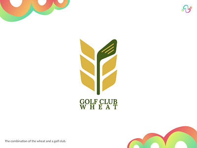 Golf Club Wheat Logo bakery ball brand design brand designer club flour food golf logo design logo designer logo for sale logo idea logo inspiration logomark logotype restaurant sport stick wheat zzoe iggi