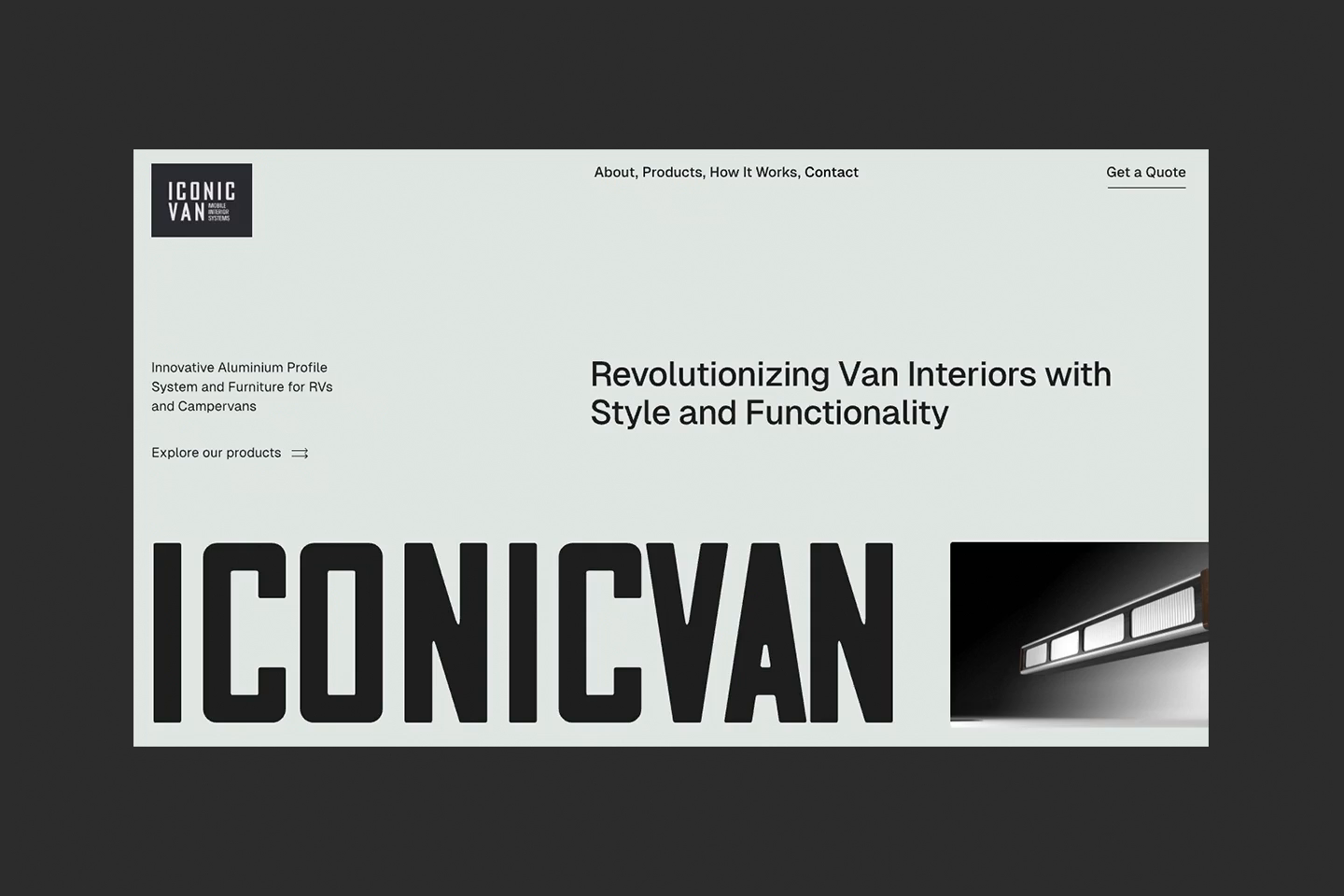 Example of Animated Landing Page, Vans