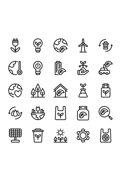 Environment icon set branding design icon icon design icon set iconography icons illustration ui vector