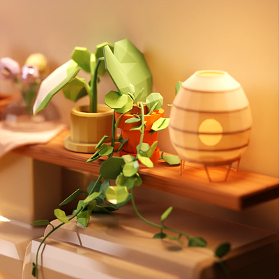 Kitchen cluters 3d blender illustration