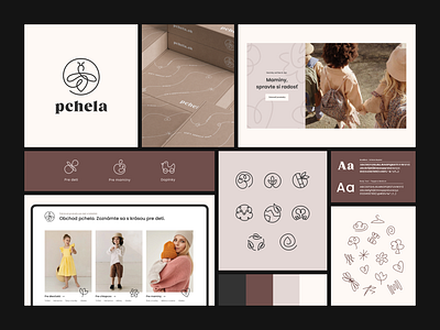 Pchela 🐝 baby bee branding cloth color design dribbble eco graphic design icon illustration kids logo logotype pchela