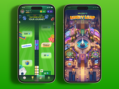 Casino App - Journey Screen Alternatives app casino dice earn finance game gamification journey level luck mobile money productivity profile progress race ranking reward trophy visualization