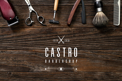 Castro Barbershop - Logo Design and Branding agency barber barber shop barbershop brand brand identity branding coiffeur design agency graphic design graphic designer logo logo design logo designer monark monark solutions visual identity