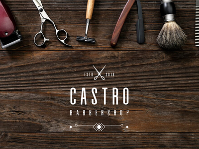 Castro Barbershop - Logo Design and Branding agency barber barber shop barbershop brand brand identity branding coiffeur design agency graphic design graphic designer logo logo design logo designer monark monark solutions visual identity