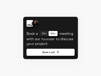 Meeting Widget call dark drop shadow grid interaction meeting minimal ui ux widget