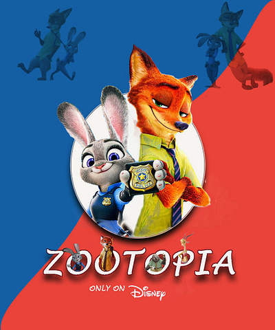 Zootopia advertising branding cartoon creativity graphic design ideas for design illustration movie poster design