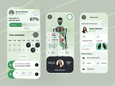 Healthcare service - Mobile app app design clinic doctor health health app healthcare healthcare app hippa medical medicine mobile app ui ux