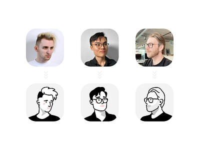 Custom made avatars avatar icons illustration team ui