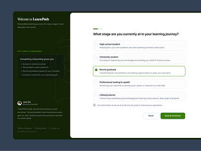 Personalized onboarding flow | EdTech e learning edtech onboarding onboardingscreen productdesign ui uidesign uiux userexperience userinterface ux uxdesign webapp webdesign