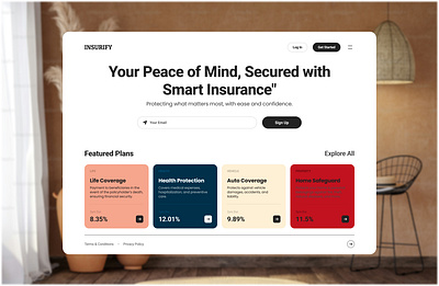 Insurify – Insurance Comparison Platform aesthetic clean design homepage interface landingpage product service ui user experience ux web