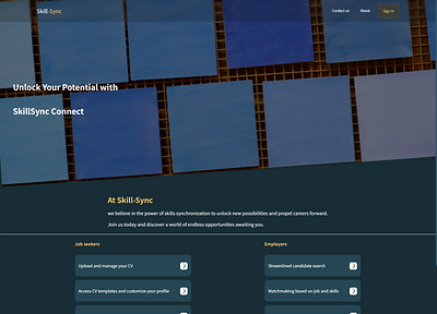 Skill-Sync, A platform connecting CS student's with employers. branding computerscience figma hr job ui web