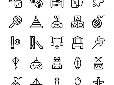 Toys icon set icon icon design icon set iconography toys vector