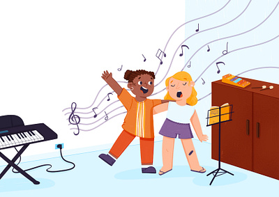 music class character children book illustration children illustration class illustration educational illustration illustration kidlit art procreate