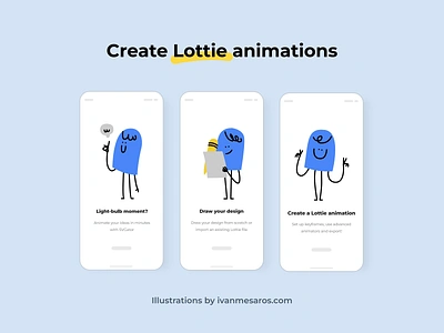 UI UX Inspiration | Mobile Apps Design | Lottie JSON Animation andy animation app character design graphic design illustration lottie motion graphics svg animation svgator ui ux