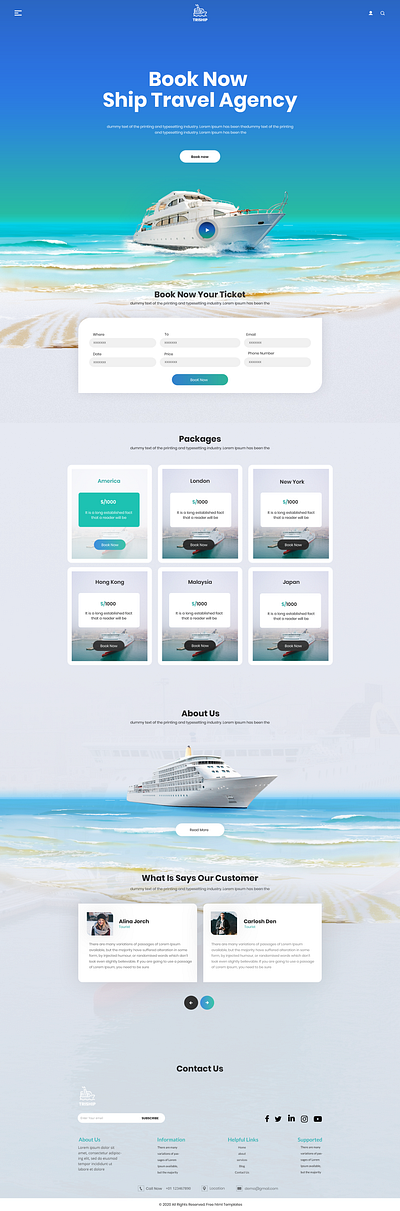 Ship Trip Travel Agency graphic design ship trip travel agency ui