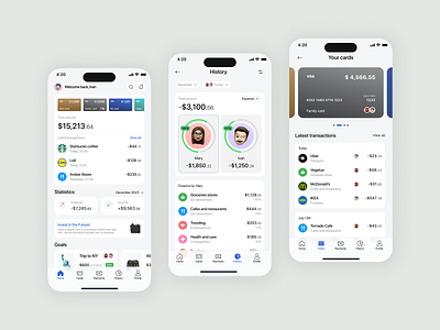 mezu | Banking app fintech product design ui