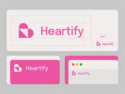 Heart logo branding heart heart logo logo pink