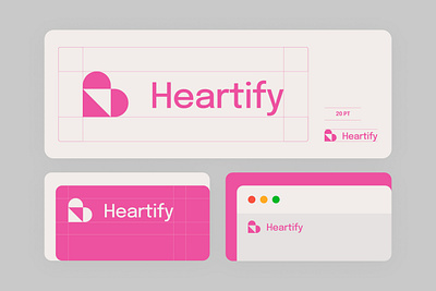 Heart logo branding heart heart logo logo pink