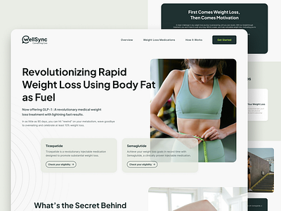 Wellsync FatLoss Landing Page clean fatloss health landing page motion ui design uidesign uiux
