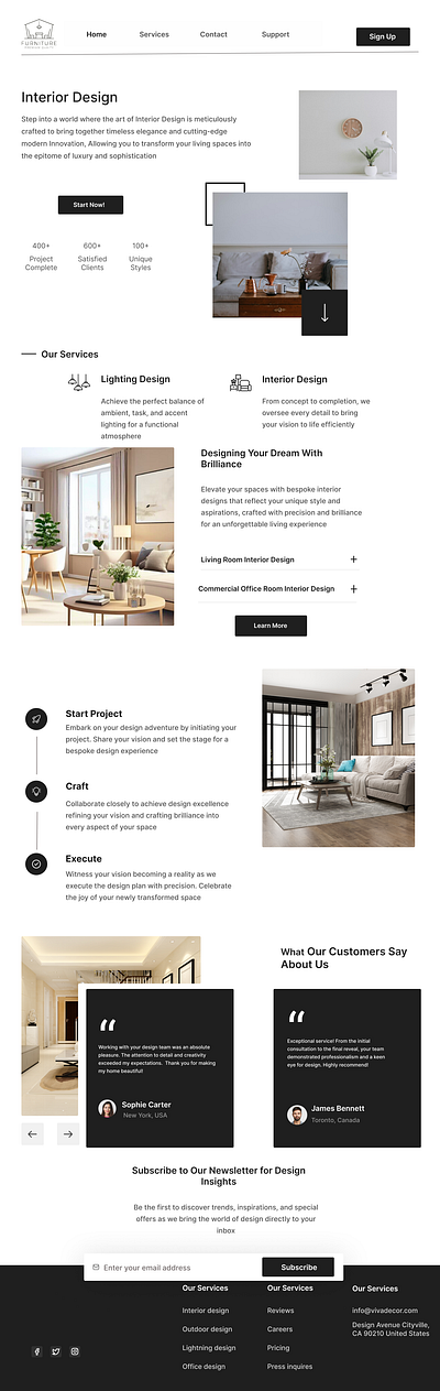 InteriorDesign website ui