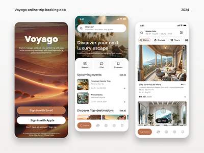 Voyago ultimate travel platform branding crm design figma logo mobile app travel trip typography ui ux