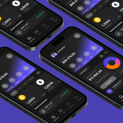 Crypto Management Mobile App crypto cryptocurrency figma graphic design mobile app mobile app design ui uidesign uiux