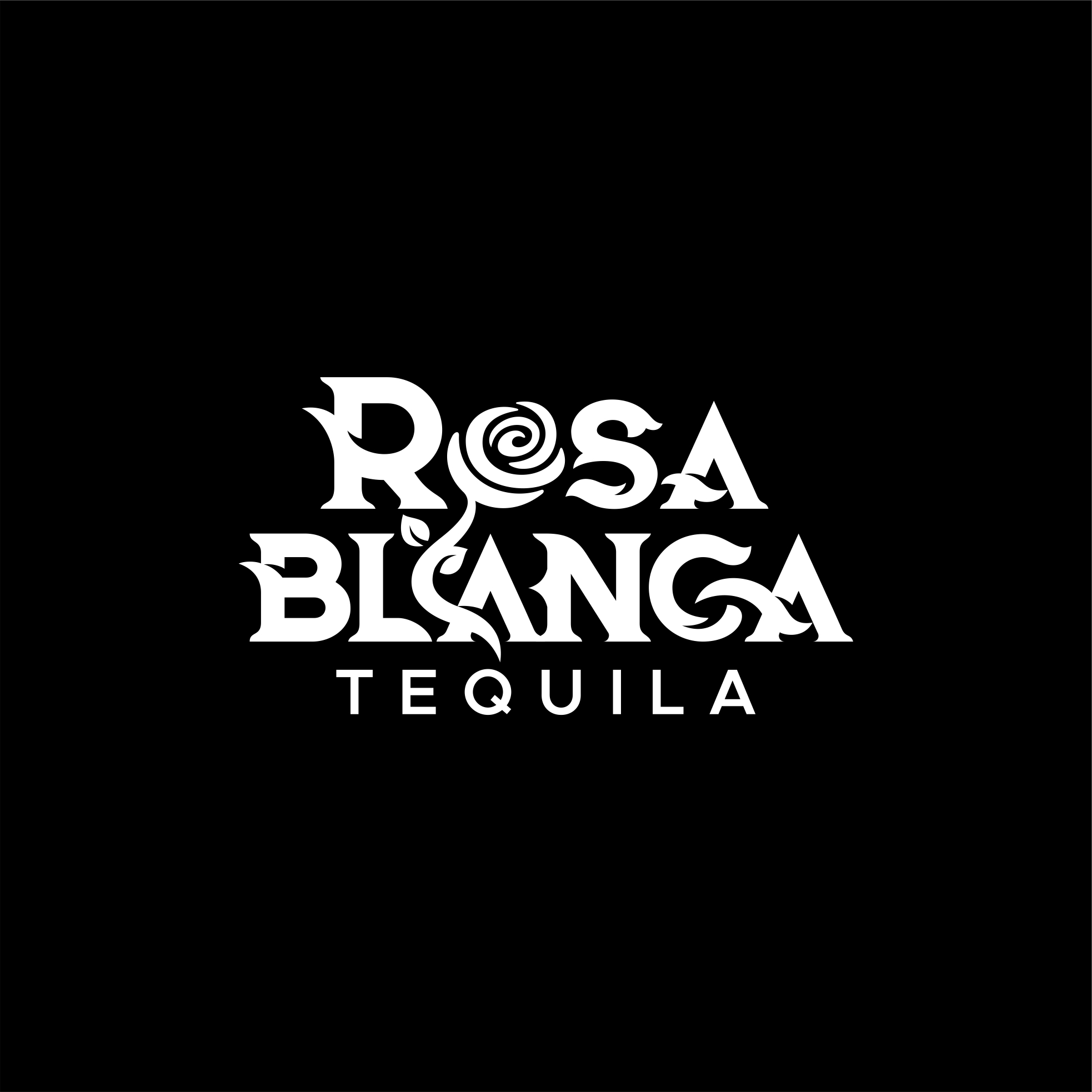 Rosa Blanca TEQUILA drinks graphic design logo logo design tequila vector