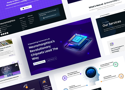 Neuromorphica - AI Chipset Manufacturing Company UI/UX Design ai branding figma inspiration minimal design mockup modern web design ui ui ux website website ui ux design