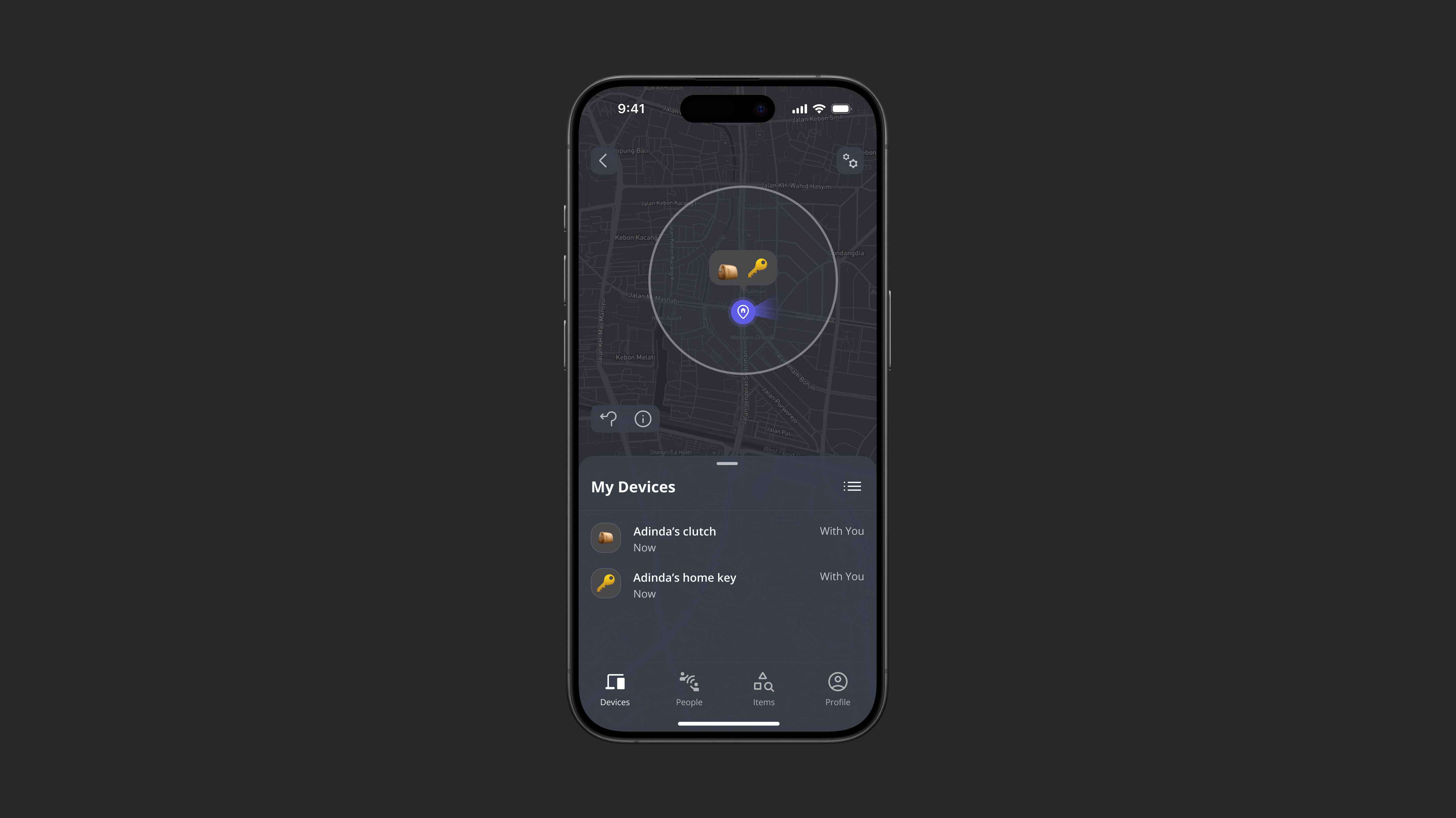 Day 20 - Location Tracker #DailyUI app dailyui darkmode design ios location tracker maps ui ux