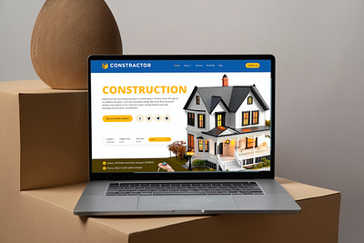 Construction website landing page design construction website design landing page ui uiux web design website design