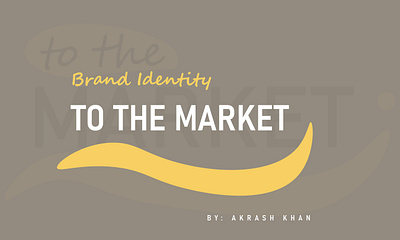 "TO THE MARKET" Brand Identity brand brand identity branding business card graphic design identity logo stationery