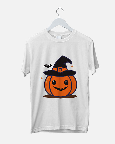 Halloween Pumpkin T-Shirt design soft cat shirt