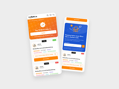 Mobile App Job Portal animation app design ui ux