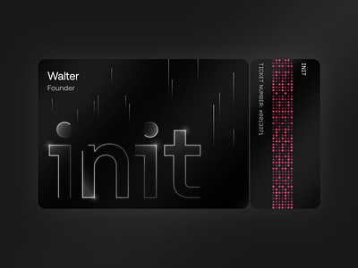 Init: digital ticket design design figma graphic design typography ui visual identity web design